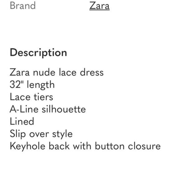 ZARA Women's Mini Dress Lace Crochet Tiered layers Romantic Pink nude Size XS - Picture 11 of 16